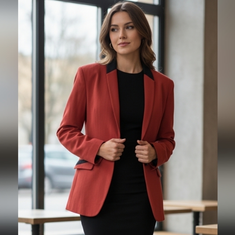 Vintage 80s Armani Red Equestrian Blazer Sport Jacket Read Discrimination